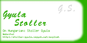 gyula stoller business card